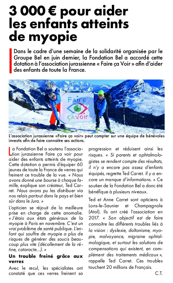 Myopie-2025-01-21 L'association Faire ça Voir va équiper 100 enfants dyslexiques